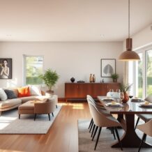 Salon z jadalnią: jak ustawić meble, by wydzielić strefy i zachować komfort użytkowania