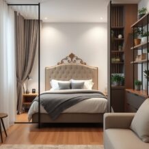 Jak efektywnie oddzielić łóżko w kawalerce: praktyczne sposoby na komfort i prywatność w małej przestrzeni