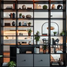 Regał między kuchnią a salonem jako praktyczna i estetyczna przegroda – jak uniknąć typowych błędów aranżacyjnych